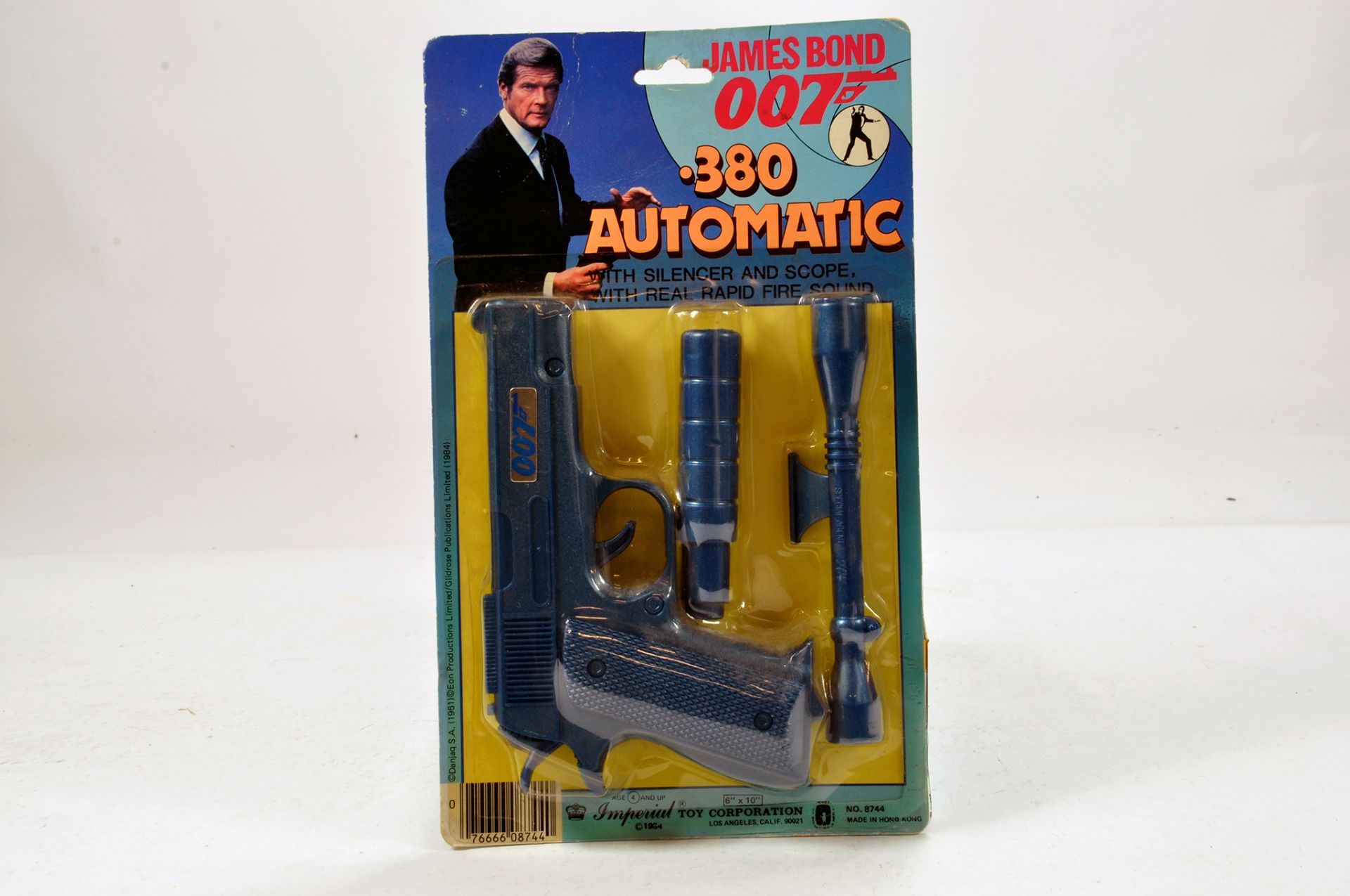 Imperial Toy Corporation No. 8744 James Bond 007 .380 Automatic Gun and Silencer. NM in packaging.