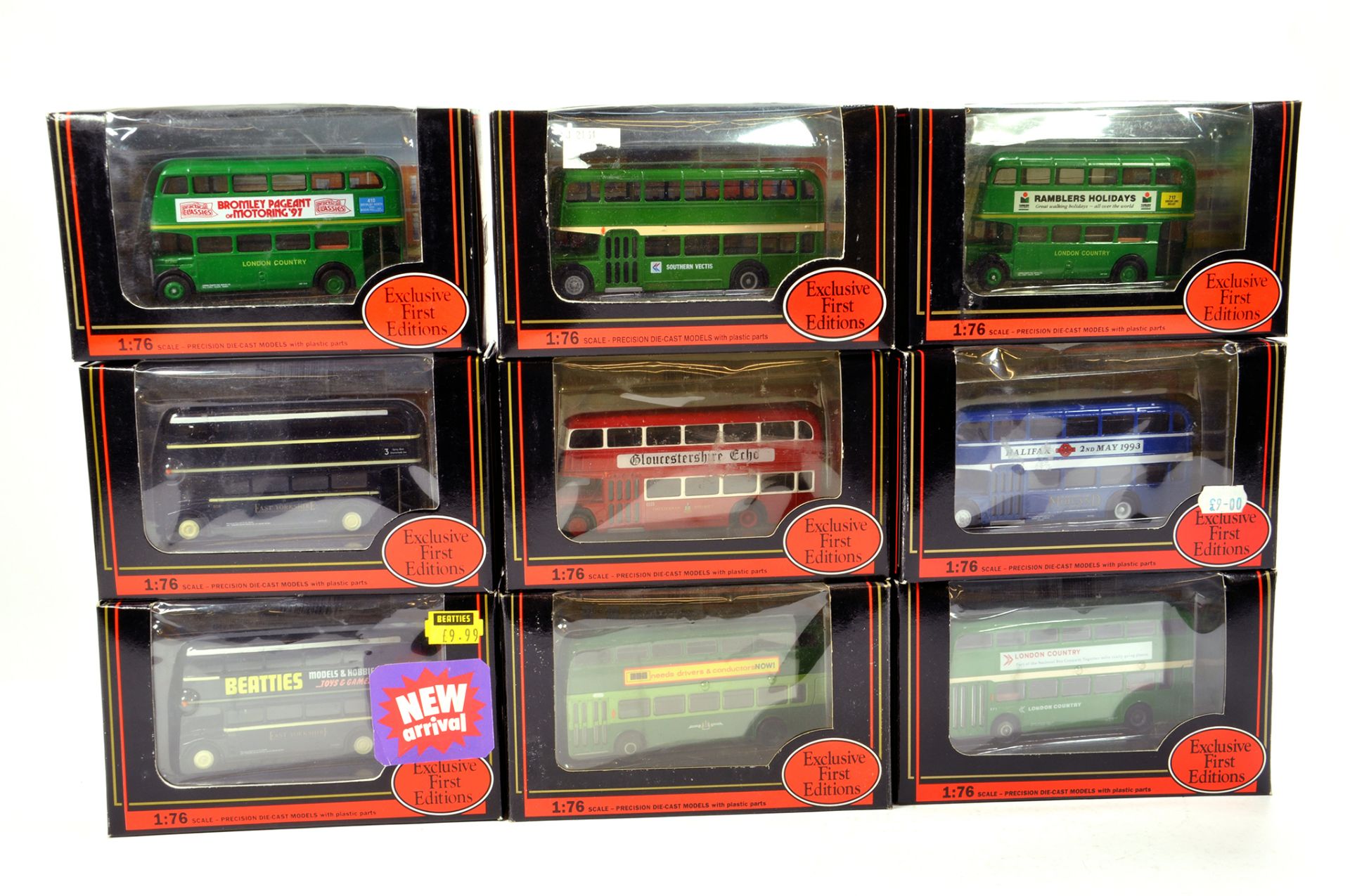 EFE 1/76 diecast Bus group comprising various issues. Generally NM to M in Boxes. (9)