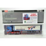 WSI 1/50 Diecast Precision Truck Issue comprising Scania Topline with Curtain Trailers in livery