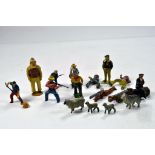 Misc group of lead metal civillian figures from various makers. Some rare issues including Johillco,
