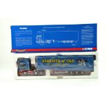 Corgi 1/50 Diecast Truck Issue comprising No. CC13706 Scania R Curtainside in livery of Knights of