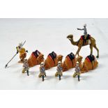 A White Metal Figure group comprising Camels, Gunners and Riders etc. Generally E.
