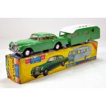 Telsalda Plastic No. 20764 Bentley Continental and Caravan Set. Rare set is generally E in F to G