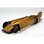 An always impressive large scale model of the Golden Arrow Record Car by Gunthermann. With driver