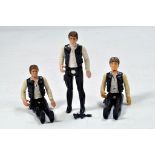 Kenner Early Issue Star Wars Figure issues comprising Han Solo Trio plus one weapon. Generally F