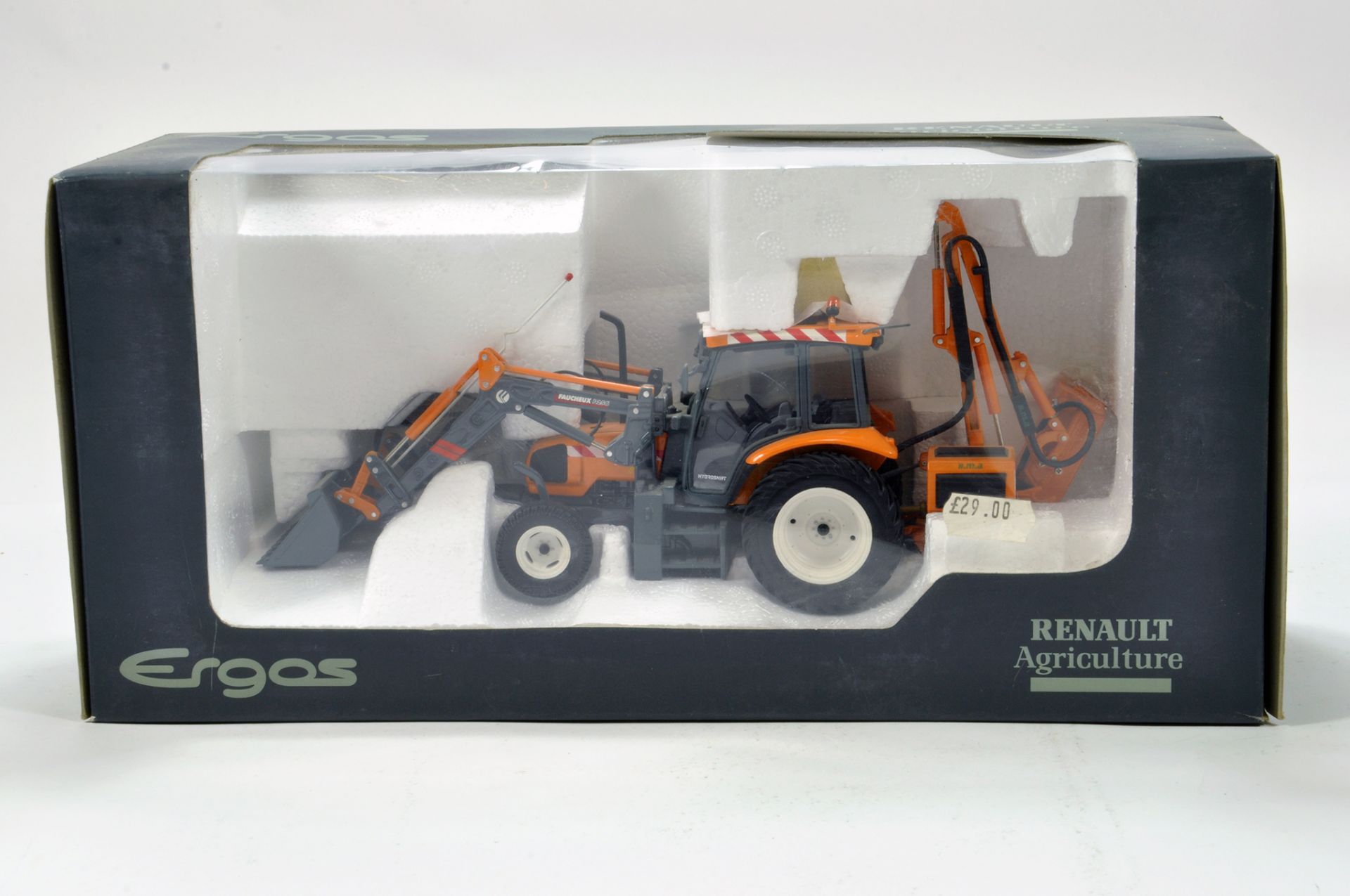 Universal Hobbies 1/32 Farm comprising Renault Tractor with Loader and Hedgecutter. Generally E.