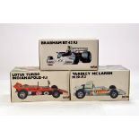 Polistil Diecast issue racing cars comprising Brabham, Lotus and Yardley issues. E to NM in Boxes.