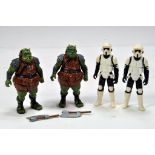 Kenner Early Issue Star Wars Figure issues comprising Gamorrean Guard duo plus Biker Scout Duo.