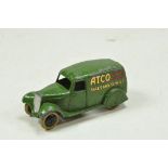 Dinky No. 28N Type 2 Pre-war Atco Delivery Van. Example is green with black smooth hubs and white