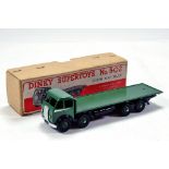 Dinky No. 502 Foden Flat Truck. First Type in green with silver flash. Nice example is Generally E