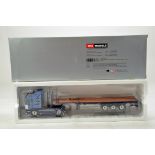 WSI 1/50 diecast truck issue comprising Scania Streamline Flat bed Trailer in livery of