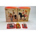 Duo of Waddington Military Puzzles complete plus trio of metal military figures from Del Prado.