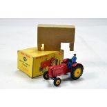 Dinky No. 300 Massey Harris Tractor with rubber tyres. Generally E to NM in G Box with insert.