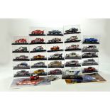 A large group of 1/43 diecast rally cars from rally car series as issued by Deagostini. Plus others.