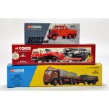 Corgi 1/50 diecast truck trio comprising corgi classic series issues. E to nM in Boxes. (3)