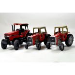 A Trio of 1/16 Ertl Farm Tractor issues including Massey Ferguson 590 and 595 plus Case IH 7130