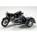 Franklin Mint 1/10 Precision Diecast issue comprising 1957 BMW R 50 Motorcycle and Steib Sidecar.
