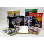 Various Tractor reference books including Ice Road Truckers DVD Set and other items.