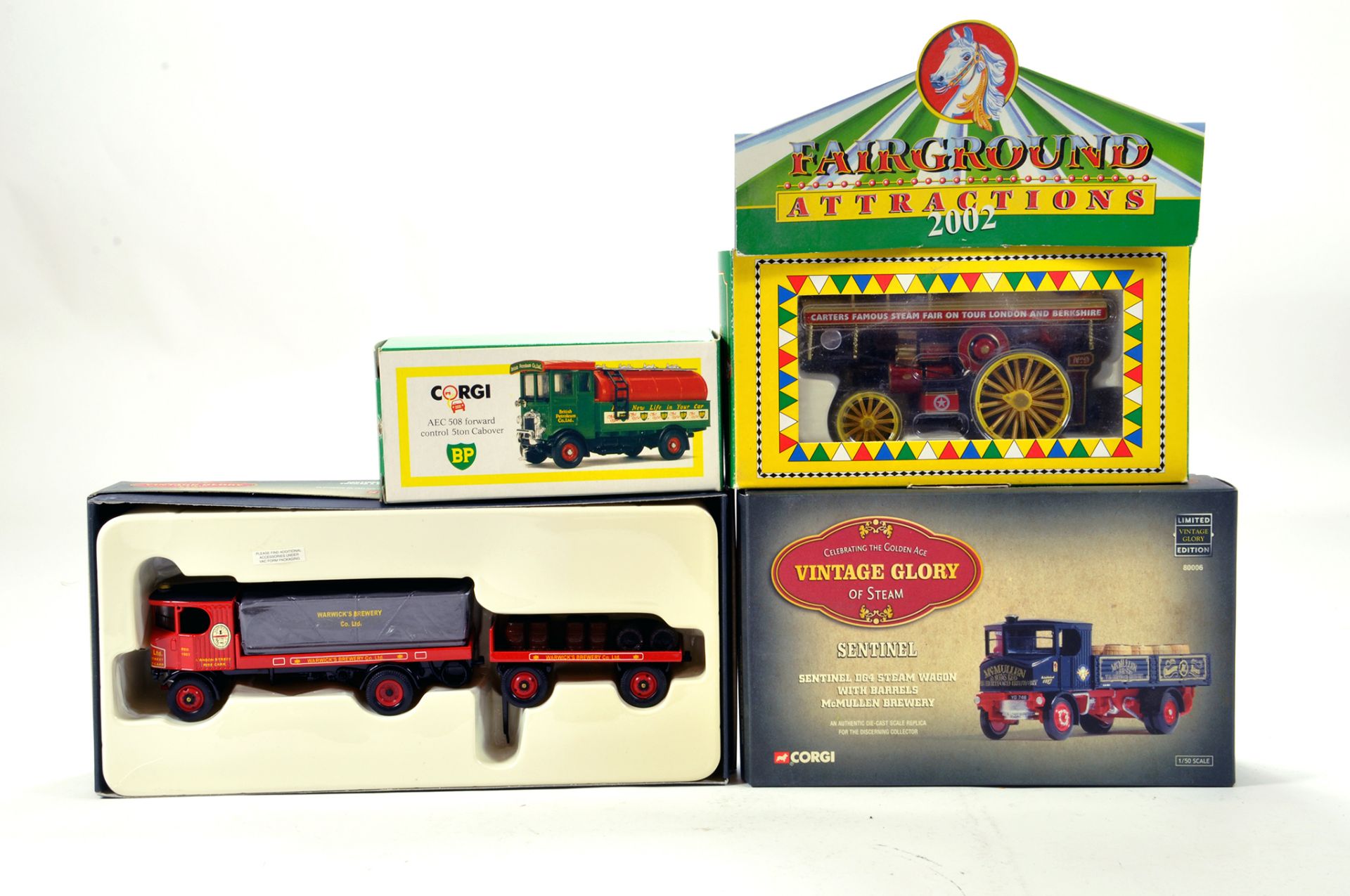 Assorted Corgi Commercial group comprising Vintage Glory Steam models. Generally E to NM in