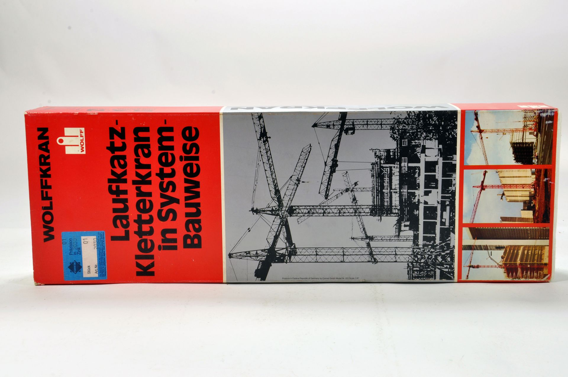 Conrad 1/87 Construction issue comprising No. 2030 Wolffkran Tower Crane. Generally E to NM.