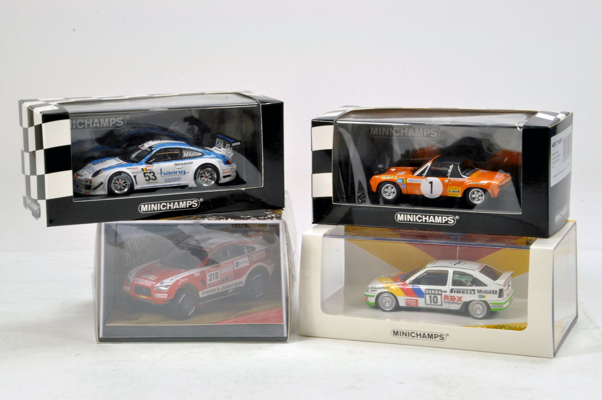 Minichamps 1/43 Diecast issues comprising Porsche, Open and others. Limited Editions. E to NM in