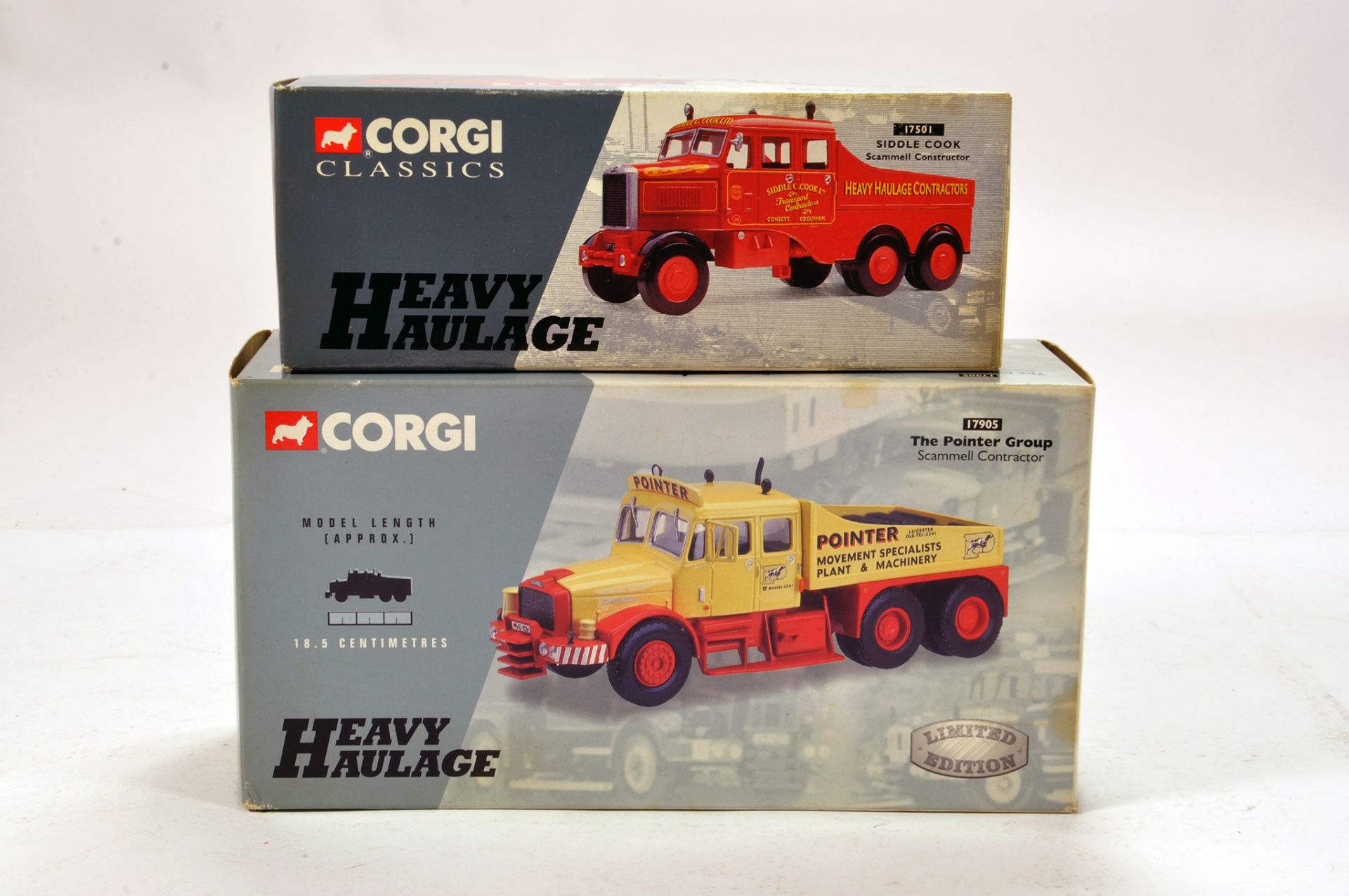 Assorted Corgi Commercial duo comprising Heavy Haulage models. Generally E to NM in Boxes. (2)