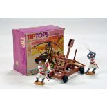 Timpo Tip Tops Plastic Issue Catapult Set. Complete hence E in VG Box.