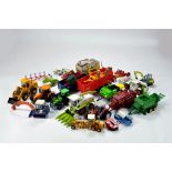 An interesting assortment of 1/32 farm diecast comprising tractor and implement items from various