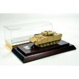 Bespoke and Scarce Presentation Desert Warrior Tank in Display Case.