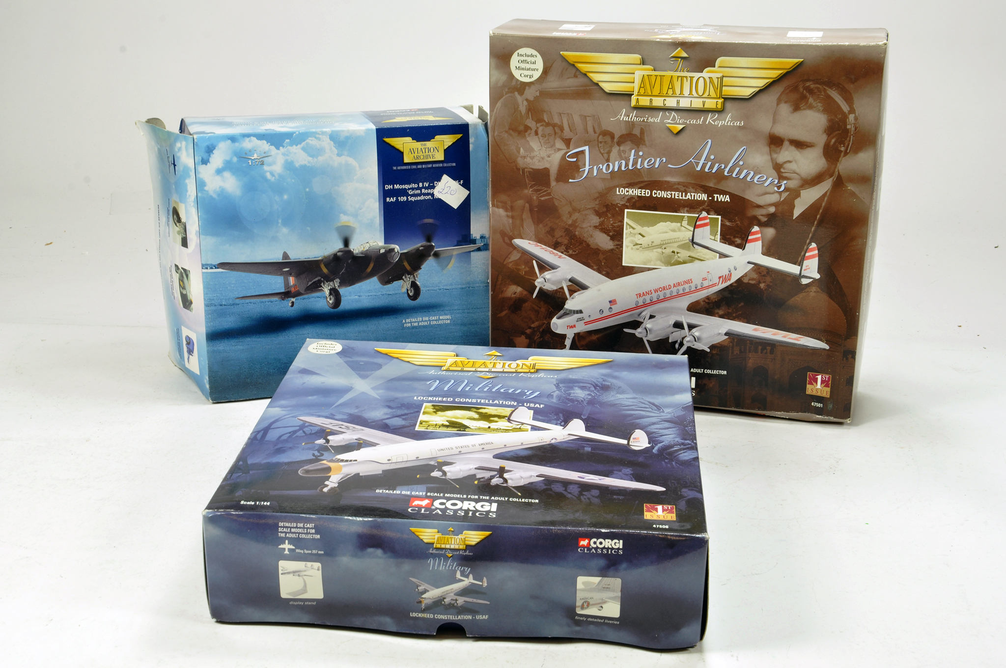 Trio of Corgi diecast Aircraft Aviation Archive Series issues. Generally E to NM in Boxes. (3)