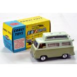 Corgi No. 420 Ford Thames Airborne Caravan in two-tone green white and spun hubs. E to NM in E Box.