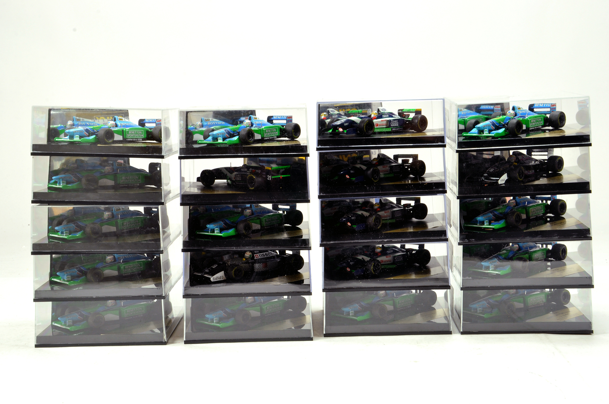 Large assortment of Onyx Diecast Formula One Issues. E to nM in Boxes.