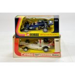 Corgi Diecast duo comprising No. 158 and 156 Racing Cars. E to NM in Boxes.