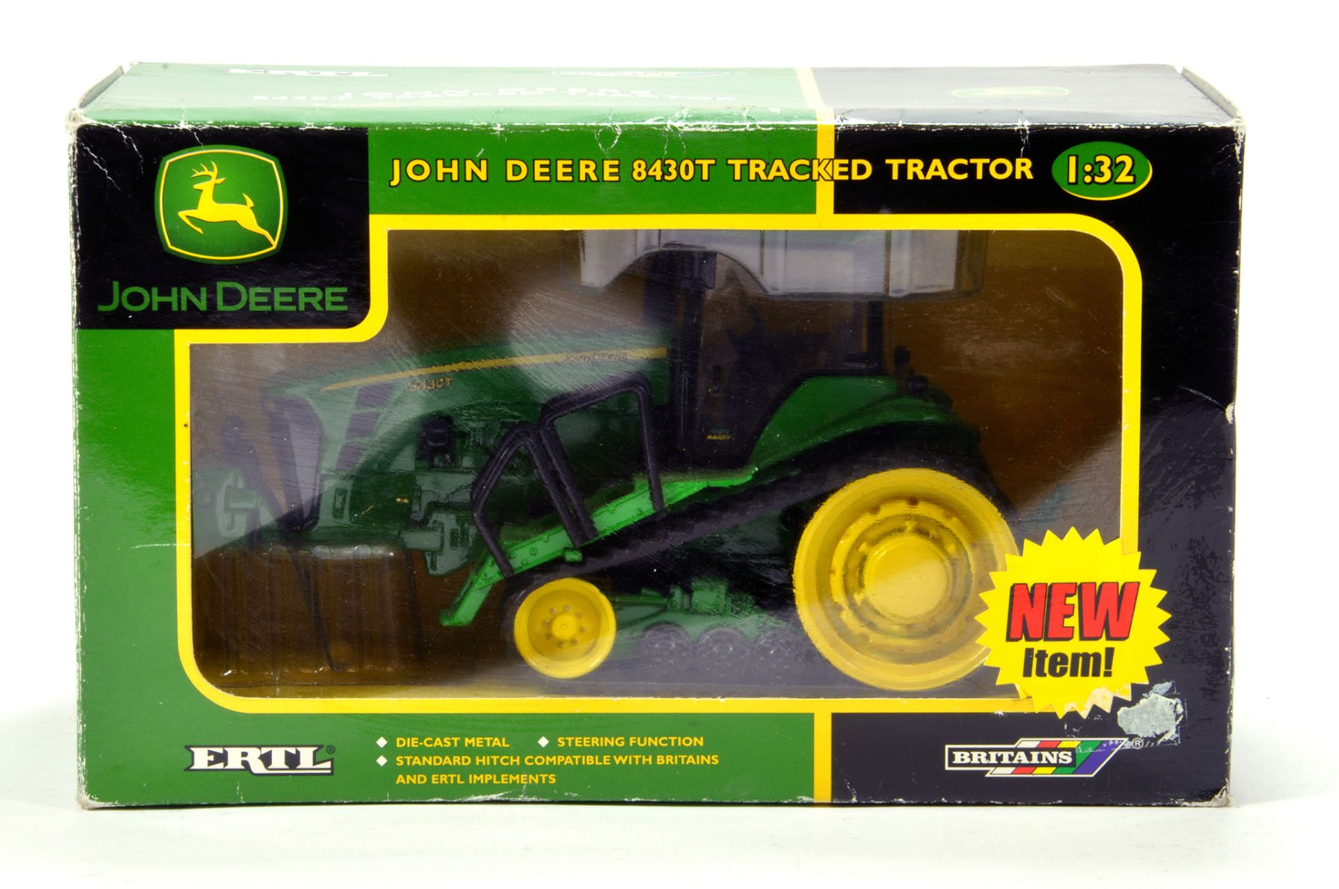 Britains 1/32 Farm Issue comprising John Deere 8430T Tractor. Generally VG to E.