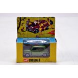 Corgi No. 334 Mini Cooper Magnifique in green. Generally E to NM in E box.