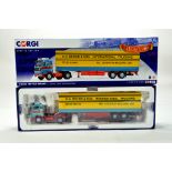 Corgi 1/50 diecast truck issue comprising No. CC15603 Volvo F89 Tilt Trailer in livery of HG Brown