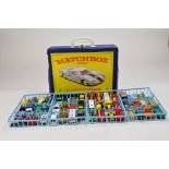 A well preserved Matchbox Carry Case with 4 trays of diecast vehicles.