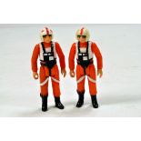 Kenner Early Issue Star Wars Figure issues comprising Luke Skywalker X Wing Pilot duo. Generally VG.