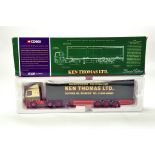 Corgi 1/50 diecast truck issue comprising No. 75406 Leyland DAF Curtainside in livery of Ken Thomas.