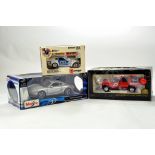 Burago 1/24 Datsun Rally issue, Maisto Porsche plus Promotional Budweiser issue. E to NM in