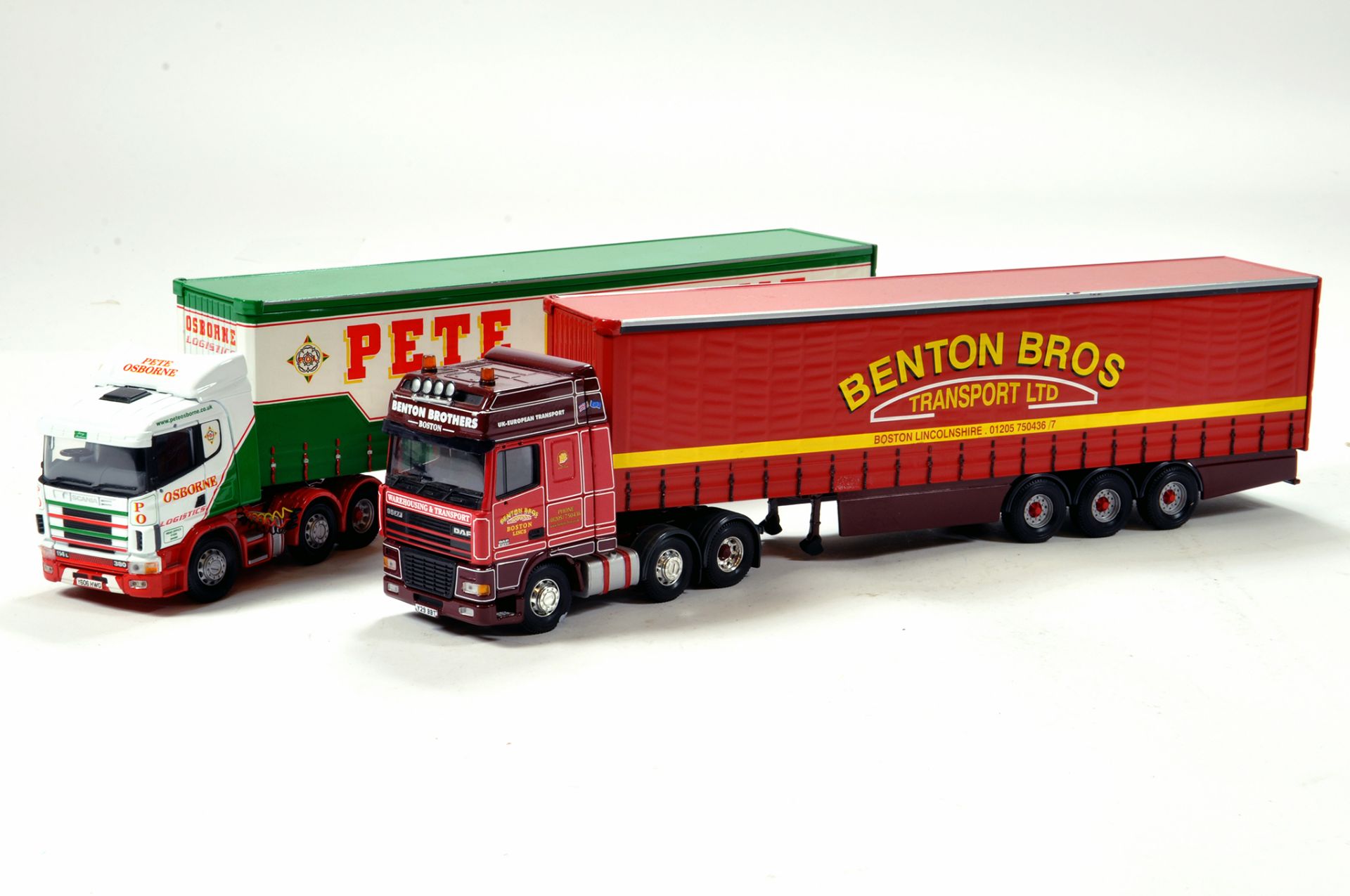 Corgi 1/50 unboxed diecast truck issues comprising Pete Osborne and Benton Brothers. Generally