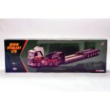 Corgi 1/50 diecast truck issue comprising No. CC12203 Scania Low Loader in livery of Eddie