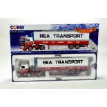 Corgi 1/50 diecast truck issue comprising No. CC15510 Volvo F12 Fridge Trailer in livery of Rea