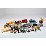 Interesting misc group of diecast comprising bits and bobs for Dinky, plus Victory items and other