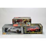 Trio of 1/18 diecast vehicles comprising Burago, Maisto and Jadi. E to NM in Boxes.