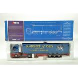 Corgi 1/50 diecast truck issue comprising No. 75405 Leyland DAF Curtainside in livery of Knights