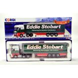 Corgi 1/50 diecast truck issue comprising No. CC15802 Mercedes Actros Curtainside Trailer in