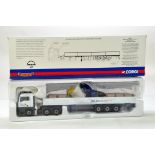 Corgi 1/50 diecast truck issue comprising No. CC13411 MAN TGA Sided Crane Trailer in livery of RDL