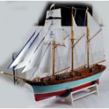 A magnificent model ship, bespokely built and compatible with wet use however has not left dry