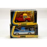 Corgi No. 477 Breakdown Truck plus No. 493 Mazda B1600. Generally E to NM in F to G Boxes. (2)